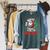What Fun It Is To Read Books Christmas Santa Reading Books Raglan Sleeve Sweatshirt Heather Blue Lagoon