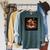 Goldfish Reading A Book Raglan Sleeve Sweatshirt Heather Blue Lagoon