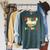 Hooked On Books Retro Reader Raglan Sleeve Sweatshirt Heather Blue Lagoon
