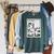 Jack And The Beanstalk 1900 Book Cover Raglan Sleeve Sweatshirt Heather Blue Lagoon