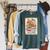 Just A Mom Who Loves Books Vintage Bookish Reader Raglan Sleeve Sweatshirt Heather Blue Lagoon