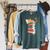 Kawaii Cat Lover Reading Books Librarian Humor Tee Raglan Sleeve Sweatshirt Heather Blue Lagoon