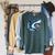 Kids Shark With School Books Back To School Shark Lovers Raglan Sleeve Sweatshirt Heather Blue Lagoon