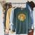 Leopard Animal Print Bookish Wild About Reading Cheetah Book Raglan Sleeve Sweatshirt Heather Blue Lagoon