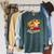 Leopard Gecko With Book Lizard Reptile Lover Raglan Sleeve Sweatshirt Heather Blue Lagoon