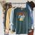 Library Lady Bookworm Books Book Lover School Librarian Raglan Sleeve Sweatshirt Heather Blue Lagoon