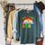 Take A Look It's In A Book Retro Groovy Reading Books Lovers Raglan Sleeve Sweatshirt Heather Blue Lagoon
