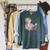 Marie Antoinette Reading A Book Raglan Sleeve Sweatshirt Heather Blue Lagoon
