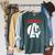 Marvel Avengers Retro Widow Comic Book Raglan Sleeve Sweatshirt Heather Blue Lagoon