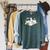 Moby Dick Whale Shirt Literature Book Reader Raglan Sleeve Sweatshirt Heather Blue Lagoon