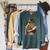 Monkey Reading Book Writing Journal Book Lover Writer Raglan Sleeve Sweatshirt Heather Blue Lagoon