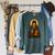Orthodox Icon Of Seraphim Rose Holding The Holy Book Raglan Sleeve Sweatshirt Heather Blue Lagoon