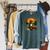 Outdoors Alligator Reading Book Raglan Sleeve Sweatshirt Heather Blue Lagoon