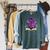 Pansies Flowers Book Pansy Floral Raglan Sleeve Sweatshirt Heather Blue Lagoon