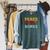 Peace Love Books s For Book Lovers Raglan Sleeve Sweatshirt Heather Blue Lagoon