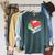 Pile Of Books Stack Of Books Costume Raglan Sleeve Sweatshirt Heather Blue Lagoon