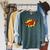 POW Comic Book Cartoon Pop Art Raglan Sleeve Sweatshirt Heather Blue Lagoon