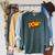 POW Comic Book Font Action Hero BAM BANG BOOM POW Raglan Sleeve Sweatshirt Heather Blue Lagoon