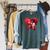 Pretty Girl With Book And Hearts For Valentine's Day Raglan Sleeve Sweatshirt Heather Blue Lagoon