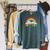 Rainbow Colors First Grade Squad Reading Book Graphic Raglan Sleeve Sweatshirt Heather Blue Lagoon