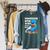 Rawrsome Bookworm Dinosaur T-Rex Book Reading Boys Raglan Sleeve Sweatshirt Heather Blue Lagoon