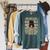 There Was A Woman Who Really Loved Books And Yarn Crocheting Raglan Sleeve Sweatshirt Heather Blue Lagoon