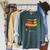 Read & Bookish Since 1776 Books Patriot 4th Of July Raglan Sleeve Sweatshirt Heather Blue Lagoon