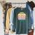 Read More Books Retro Vintage Book Lover Raglan Sleeve Sweatshirt Heather Blue Lagoon