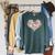 Reading Library Books Lover Heart Librarian Awesome Cute Raglan Sleeve Sweatshirt Heather Blue Lagoon