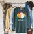 Retro Book Ghost Reading Halloween Teacher Men Women Raglan Sleeve Sweatshirt Heather Blue Lagoon