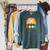 Retro Open Book Rainbow Reading Graphic Raglan Sleeve Sweatshirt Heather Blue Lagoon