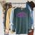 Romantasy Book Reader Aesthetic With Fantasy Feels Raglan Sleeve Sweatshirt Heather Blue Lagoon