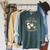 I Run ON HOT Tea & Books Reader Reading Meme Raglan Sleeve Sweatshirt Heather Blue Lagoon