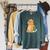 Sabre-Toothed Tiger Loves Books Wildcat Raglan Sleeve Sweatshirt Heather Blue Lagoon