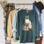 Siamese Cat Meezer Bookworm Flowers Book Reading Books Raglan Sleeve Sweatshirt Heather Blue Lagoon