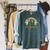 Slightly Distracted From Dogs And Books Retro Vintage Raglan Sleeve Sweatshirt Heather Blue Lagoon