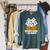 Spooky Book Club Member Halloween Bookish Ghost Lover Raglan Sleeve Sweatshirt Heather Blue Lagoon
