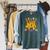 I Teach Super Heroes Comic Book Hero Teacher Raglan Sleeve Sweatshirt Heather Blue Lagoon