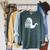 Threadless Grey Sky Chai Trans Book Pride Ghost Graphic Raglan Sleeve Sweatshirt Heather Blue Lagoon