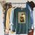 Vintage Japanese Cat Book Lovers UFO Alien Abduction Cat Dad Raglan Sleeve Sweatshirt Heather Blue Lagoon