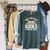 When I Think About Books I Touch My Shelf Book Lovers Read Raglan Sleeve Sweatshirt Heather Blue Lagoon
