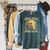 Women's Feral Moms Book Club Raglan Sleeve Sweatshirt Heather Blue Lagoon