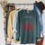 Women's I Read Banned Books Bluegrey-Red Literature Activist Raglan Sleeve Sweatshirt Heather Blue Lagoon