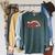 Women's Retro Rainbow Take A Look It's In A Book Reading Bookworm Raglan Sleeve Sweatshirt Heather Blue Lagoon