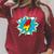 4-4th Birthday Superhero Four Years Old Comic Book Raglan Sleeve Sweatshirt Heather Dust