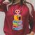 Axolotl Bookworm Girls Cute Book Reading Axolotl Pink Raglan Sleeve Sweatshirt Heather Dust