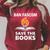 Ban Fascism Save The Books Hands Off Resist Fascism Is Bad Raglan Sleeve Sweatshirt Heather Dust