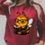 Bee Reading Book Lover Raglan Sleeve Sweatshirt Heather Dust
