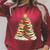 Book Christmas Tree Reading Raglan Sleeve Sweatshirt Heather Dust