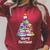 Book Christmas Tree Xmas Lights Librarian Merry Christmas Raglan Sleeve Sweatshirt Heather Dust